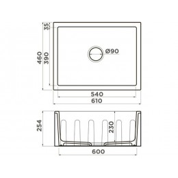 Мойка 34401 Omoikiri Mikura 61-RG Natceramic 610x460 мм матовая