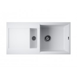 Мойка 35004 Omoikiri Sakaime 86-2-WH Tetogranit, врезная, 860x435 мм, с крылом
