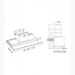 Вытяжка Falmec MOVE 60 WHITE, SKU 10906, нержавеющая сталь, 1280 м³/ч, 4 скорости