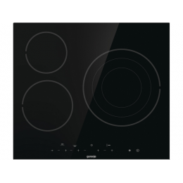 Варочная панель Gorenje ECT63ASC 59 см, черная, стеклокерамика, сенсорное управление, таймер, SKU 27406