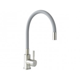 Смеситель Ukinox UM2106 SS, SKU 24708, нержавеющая сталь, однорычажный, гибкий излив