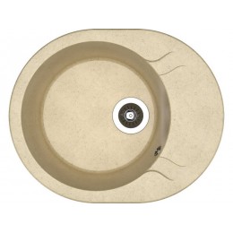 Мойка Dr.Gans БЕРТА 580 дюна, SKU 20909, мрамор, 1 чаша, с крылом, перелив.