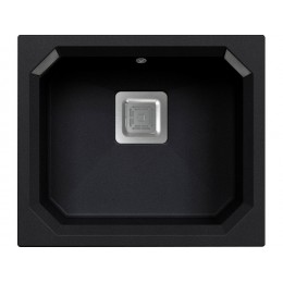 Мойка Longran 28911, гранит, под столешницу, 1 чаша, 533x457 мм, Onyx