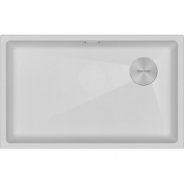 Мойка Paulmark Lumi 74uni 25713, гранит, 740x440 мм, слив в углу, белый