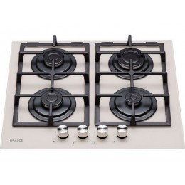 Варочная панель GRAUDE GS 60.1 C газовая 59 см, кремовая, стекло, 4 конфорки, SKU 24515
