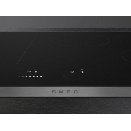 Варочная панель SMEG SISL7844X 35318, индукционная, 82,7 см, черная, 4 зоны, 7400 Вт