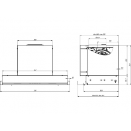 Вытяжка Elikor 27321 Sense Glass 60 см, белая, 1000 м³/ч, 3 скорости