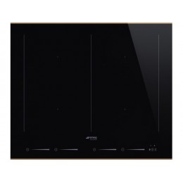 Индукционная варочная панель SMEG 28123, 60 см, черная, 4 зоны, мультислайдер.