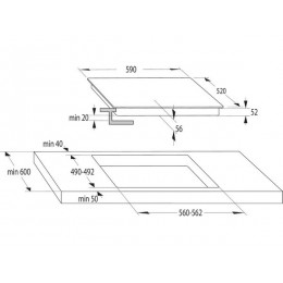Варочная панель Gorenje ISC646BSC 60 см, черная, индукционная, 7.2 кВт, таймер, SKU 35425