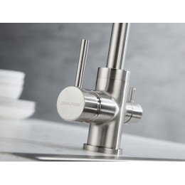 Смеситель Paulmark Essen Es213211-BS (SKU: 21726) однорычажный, латунь, высокий излив, механизм 35 мм
