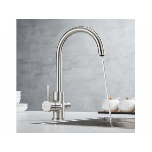 Смеситель Paulmark Essen Es213211-BS (NI) - Брашированная сталь (никель) для кухни и ванной