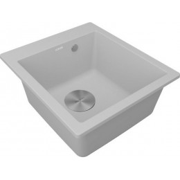 Мойка Paulmark Kante 45 PM104651-WH, гранит, 465x510x200 мм, SKU 23726