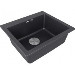 Мойка Paulmark Kante 60 PM106052-BL, черный гранит, 600х520х200 мм, SKU 23827