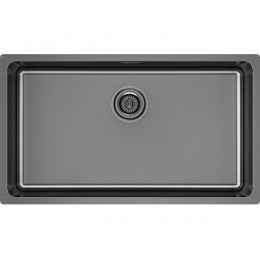 Мойка Paulmark Yuni 76 uni YU76-GM, нержавеющая сталь, 760x440 мм, SKU 26627