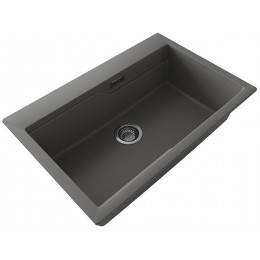 Мойка Florentina Ромия 770 (SKU 27230) врезная, кварц, 1 чаша, 770x510 мм, серый шелк