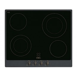 Варочная панель SMEG P864AO 60 см, антрацит, 4 зоны Hi-Light, 6,8 кВт, SKU 28130