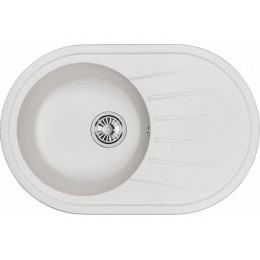 Мойка Granula ST-7601, 37132, овальная, кварц, 760x500 мм, 1 чаша, с крылом