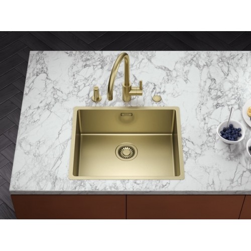 Мойка Franke BXM 210/110-50 F-INOX в золоте с вентилем-автоматом (127.0662.540) - Качественная сантехника для вашего интерьера