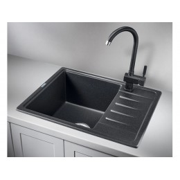 Мойка Granula ST-5803, 37134, врезная, кварцевая, 580x500 мм, 1 чаша, с крылом