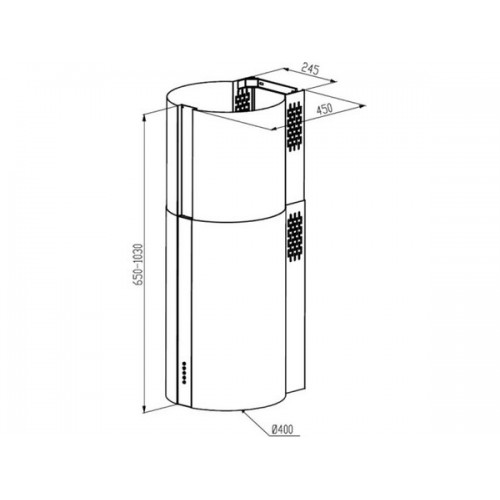 Вытяжка MEFERI TUBE40BK COMFORT PLUS
