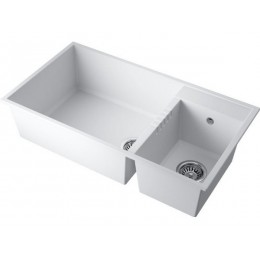 Мойка Omoikiri Tedori 85-2-U-WH 34939 Tetogranit 850x465 мм, подстольная