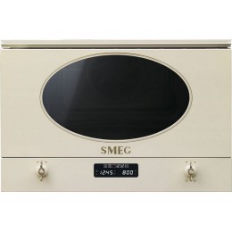СВЧ-печь SMEG MP822PO 9143, встраиваемая 60 см, кремовая, 22 л, 6 функций