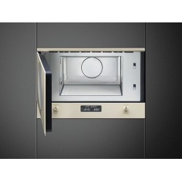 СВЧ-печь SMEG MP822PO 9143, встраиваемая 60 см, кремовая, 22 л, 6 функций