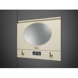 СВЧ-печь SMEG MP822PO 9143, встраиваемая 60 см, кремовая, 22 л, 6 функций
