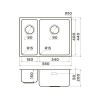 Мойка Omoikiri Tadzava 58-2-U/I Ultra 15-IN-R из нержавеющей стали - купить в интернет-магазине