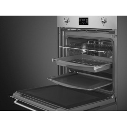 Духовой шкаф SMEG SOP6302S2PX 60 см, 68 л, пар, нерж. сталь, LCD, 12 функций, SKU 29645