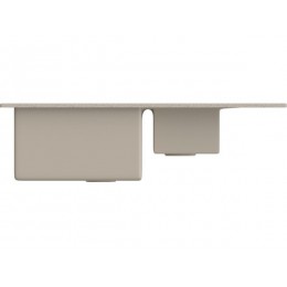 Мойка Gamma Stone GS-11 26046 врезная 80 см, 1,5 чаши, мрамор, 750x505 мм