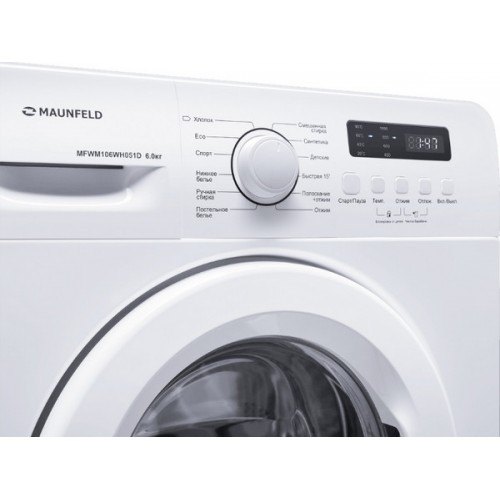 Стиральная машина MAUNFELD MFWM106WH051D - Эффективная стирка с современными функциями