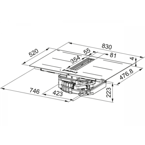 Варочная панель Franke FMY 8362 S R HI (340.0731.873) индукционная с вытяжкой