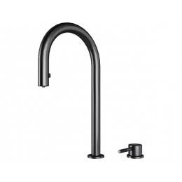 Смеситель Paulmark Estetica Es218006-GM, латунь, выдвижной излив, 396 мм, 33150