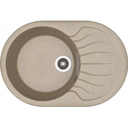 Мойка Dr.Gans БЕРТА 760 терра, SKU 20951, мрамор, 1 чаша, с крылом, перелив