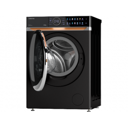 Стиральная машина HIBERG i-DDQ10 - 814 B, 8кг, 1400 об/мин, A+++, черный матовый, инверторный двигатель, фронтальная загрузка, 14 программ. SKU: 27453