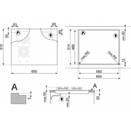 Варочная панель SMEG PM3643D 65 см, черная, стеклокерамика, 4 зоны, 28053