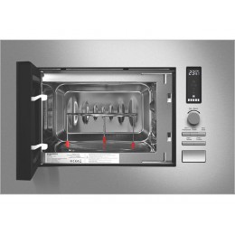 СВЧ-печь MAUNFELD JBMO820GS01 60 см, нержавеющая сталь, 20 л, 700 Вт, гриль, 6 режимов, SKU 36156