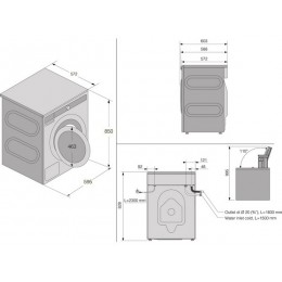 Стиральная машина ASKO W1084BW, 8 кг, 1400 об/мин, белая, фронтальная, SKU 33658