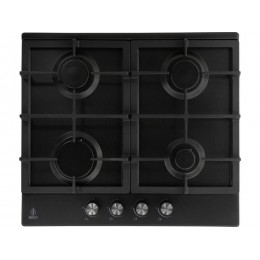 Газовая варочная панель Jacky's JH GW633 58 см, 4 конфорки, черная, эмалированная сталь, SKU 31259