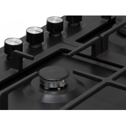 Газовая варочная панель Jacky's JH GW633 58 см, 4 конфорки, черная, эмалированная сталь, SKU 31259