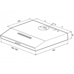 Вытяжка KRONA ERMINA 600 25563, белый, металл, 350 м³/ч, 3 скорости