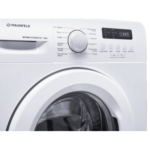 Стиральная машина MAUNFELD MFWM127WH051D — купить по выгодной цене с доставкой