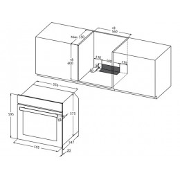 Духовой шкаф Kuppersberg HO 608 X Line, 60 см, черный, 78 л, 8 режимов, таймер, гидролизная очистка, SKU 34566.