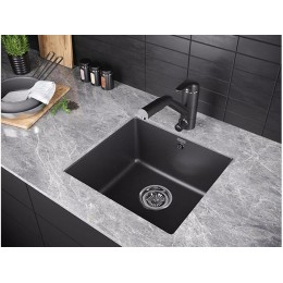 Мойка Paulmark Gera 50 PM104546-BL, черный гранит, 450x460 мм, SKU 23768