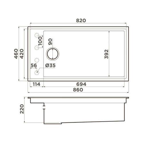 Мойка Omoikiri Kinaru Pro 86-U/I-MO Artceramic/мокко (4997454)