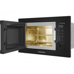 СВЧ-печь MEFERI MMO6025BK 29368, встраиваемая 60 см, черная, 25 л, 1450 Вт, гриль.