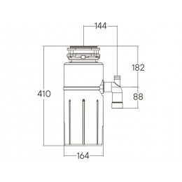 Измельчитель Paulmark INTENSO I-800, SKU 24371, 3/4 л.с., Ø164 мм, 1050 мл, 55-65 дБ