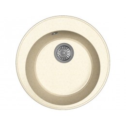 Мойка Dr.Gans Gelcoat Пион латте, SKU 21175, мрамор, врезная, ⌀480 мм, 1 чаша.