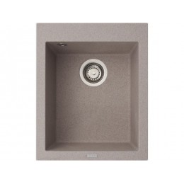 Мойка Longran Cube CUG410.500 - 38 Terra, гранит, 450мм, врезная, 200мм глубина, SKU 12275.